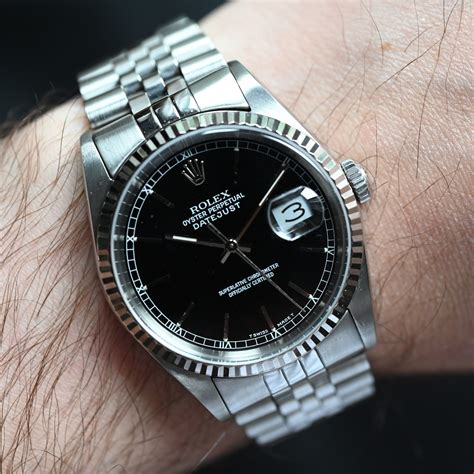 rolex datejust 16234 quadrante nero|rolex datejust 16234 production years.